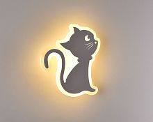 Светильник светодиодный Мелодия Света Кот 6025-18W Белый картинка 